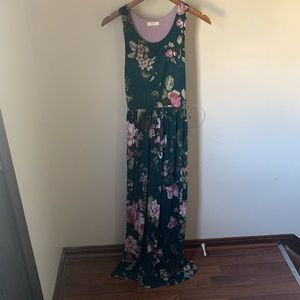 Green Floral Maxi